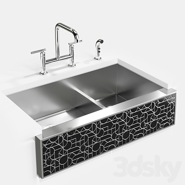 Kitchen Sink KOHLER Tailor 3ds Max - thumbnail 1