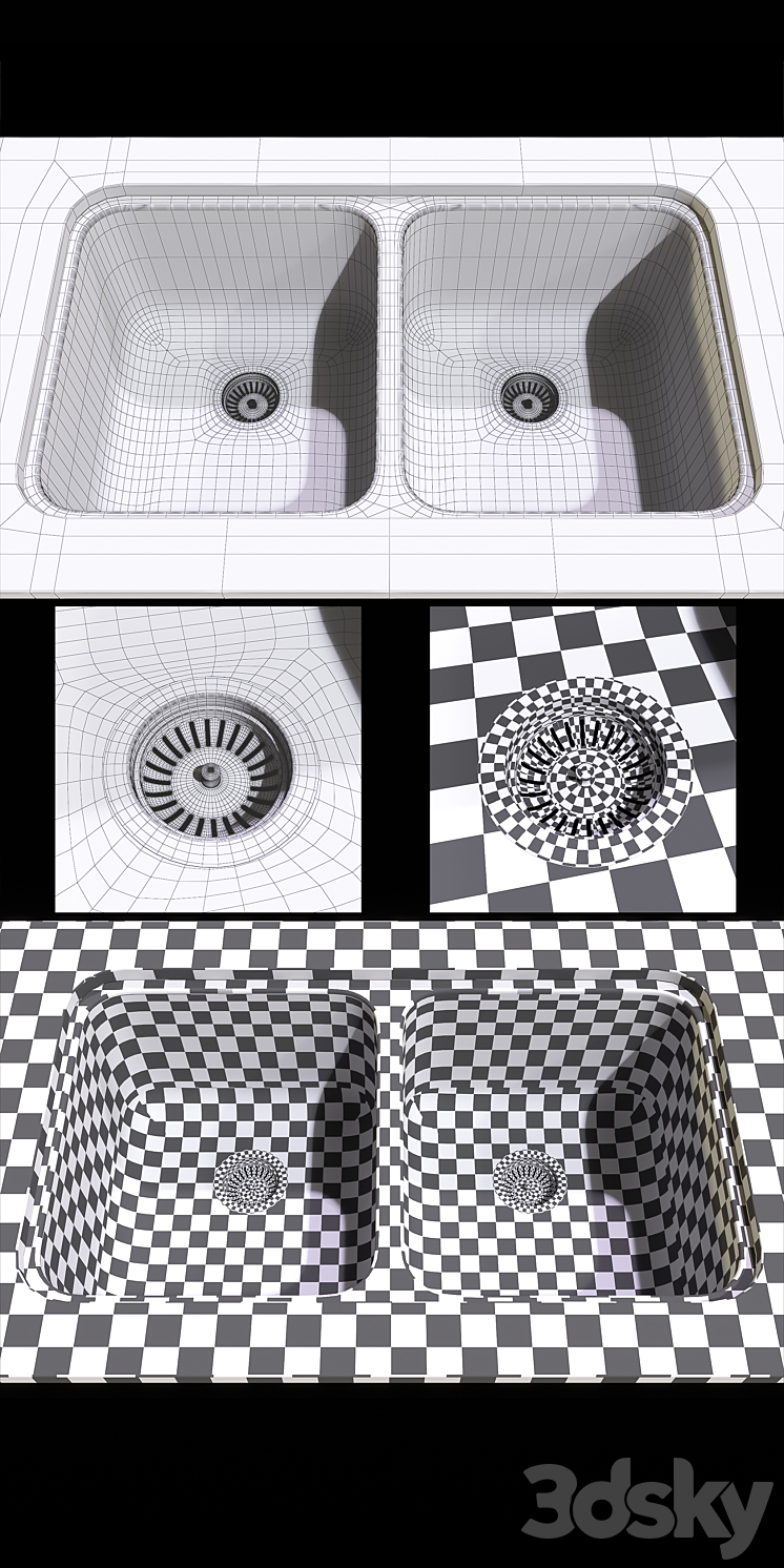 KOHLER K-3171 SINK 3DS Max - thumbnail 2