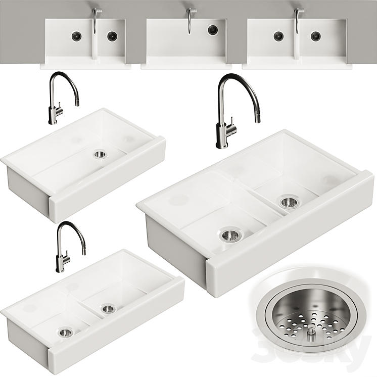 KOHLER – Whitehaven sink set with faucet 3DS Max Model - thumbnail 1