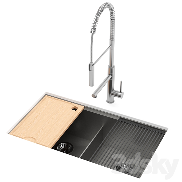 KRAUS KWU112-33 kitchen sink 3DS Max Model - thumbnail 5