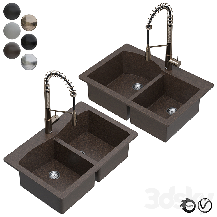 Kraus Sink Collection01 3DS Max - thumbnail 1