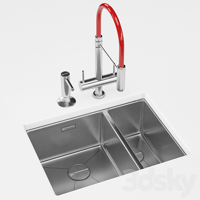 Omiriki sink and tap 3ds Max - thumbnail 3