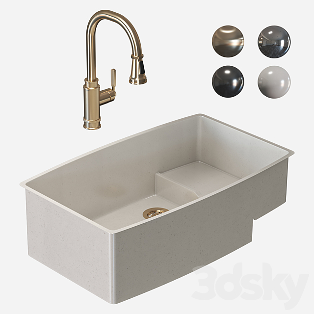 Performa Sink with Faucet 3ds Max - thumbnail 1