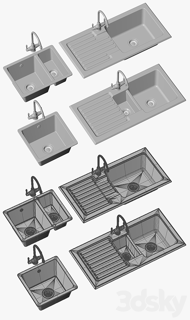 Rangemaster – Ceramic Kitchen Sinks 3ds Max - thumbnail 3