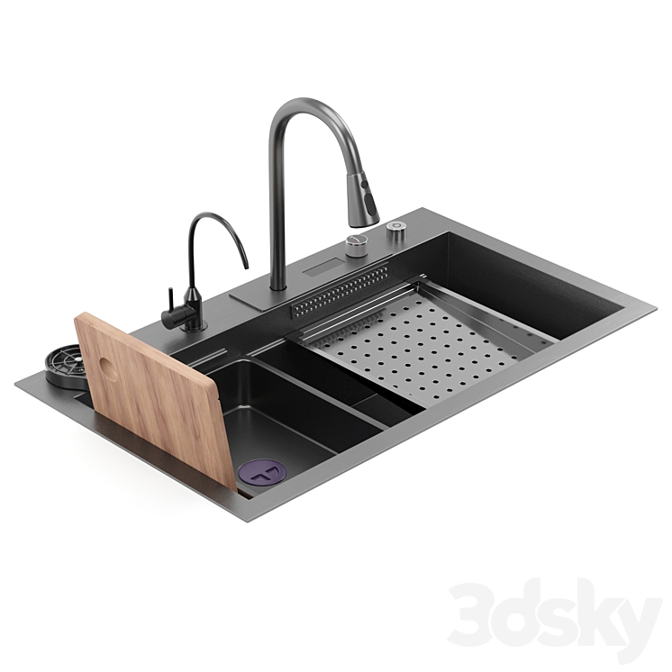 RIBANEDY kitchen sink 3DS Max Model - thumbnail 2