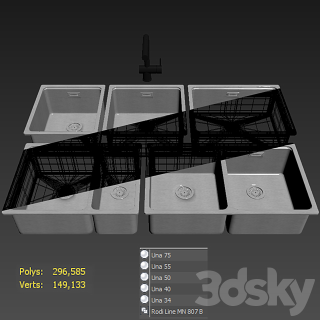 Rodi Una 34_40_50_55_75 3DS Max Model - thumbnail 7