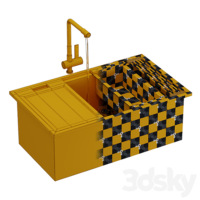 Ruvati kitchen sink 3DS Max Model - thumbnail 7