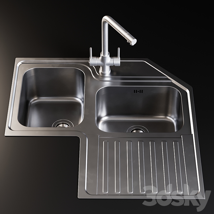 Sink Alba and Mixer Amalfi 3DS Max - thumbnail 2