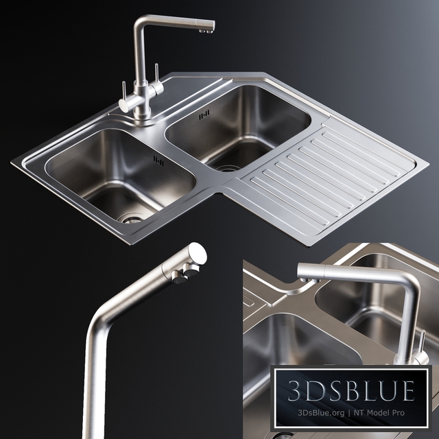 Sink Alba and Mixer Amalfi 3DS Max - thumbnail 3