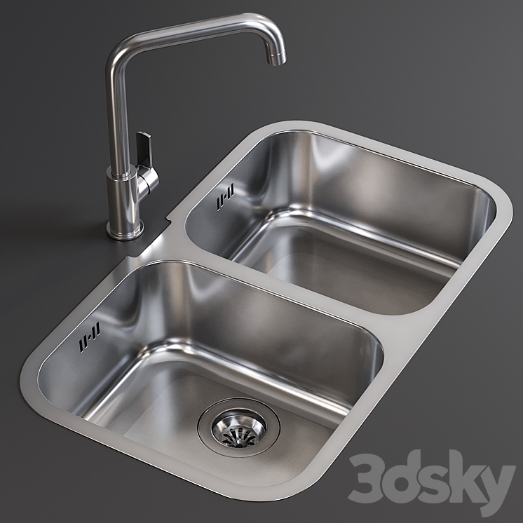 Sink Alba Mixer Smeg 3DS Max - thumbnail 1