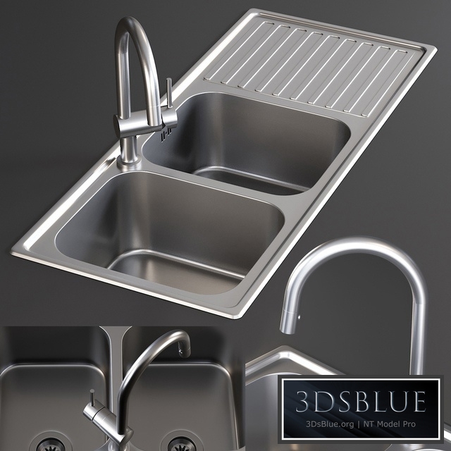 Sink Alba Mixer Smeg 3DS Max - thumbnail 3