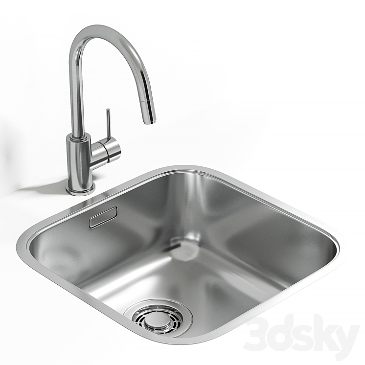 sink and mixer Omoikiri 1 3DS Max Model - thumbnail 1