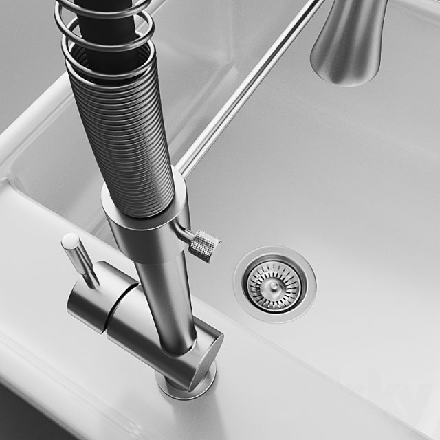 Sink CG 8 – 598 mm x 630 mm x 255 mm 3DS Max Model - thumbnail 2