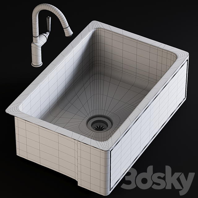 Sink Farmhouse Mixer Pieta 3DSMax File - thumbnail 3