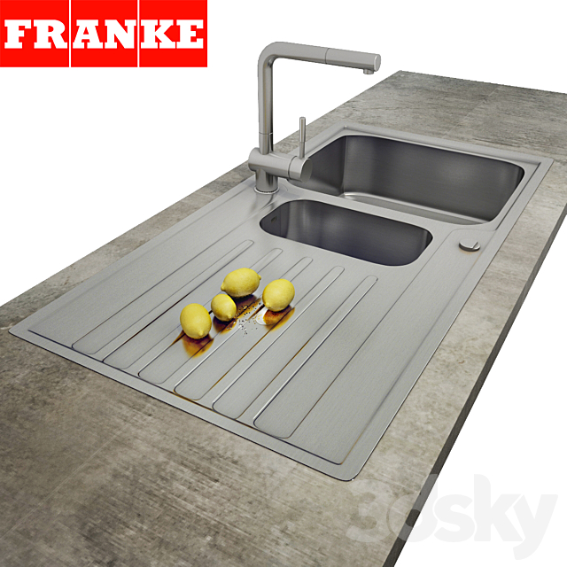 Sink Franke Argos 3DS Max Model - thumbnail 2