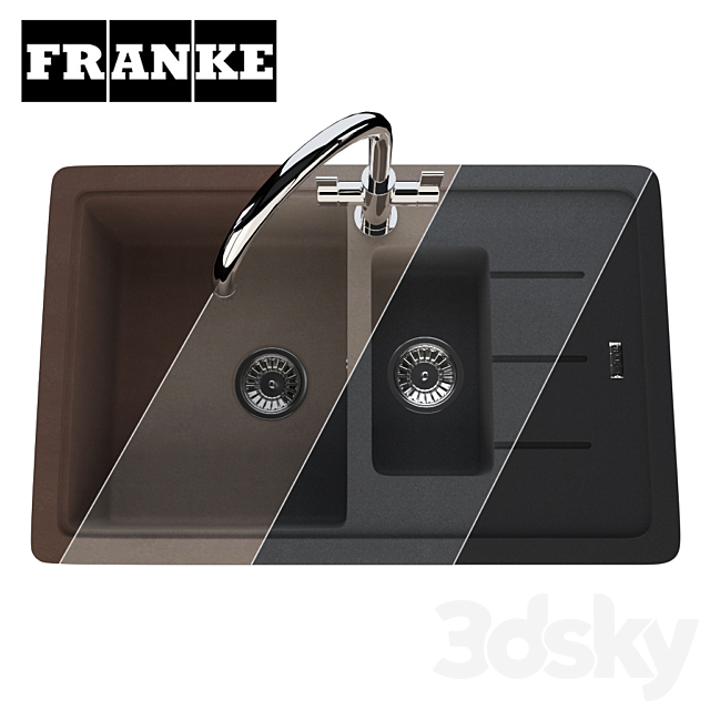 Sink Franke Basis BFG 651-78 – 8 colors 3ds Max - thumbnail 1