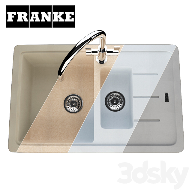 Sink Franke Basis BFG 651-78 – 8 colors 3ds Max - thumbnail 2