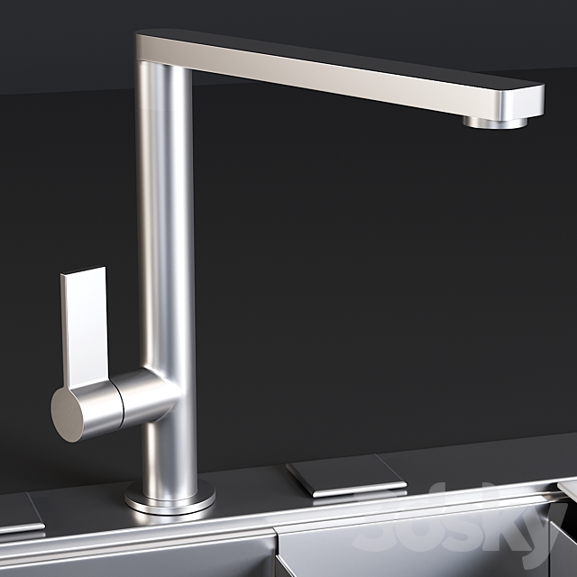 Sink Linea Mixer Smeg 3DS Max Model - thumbnail 2