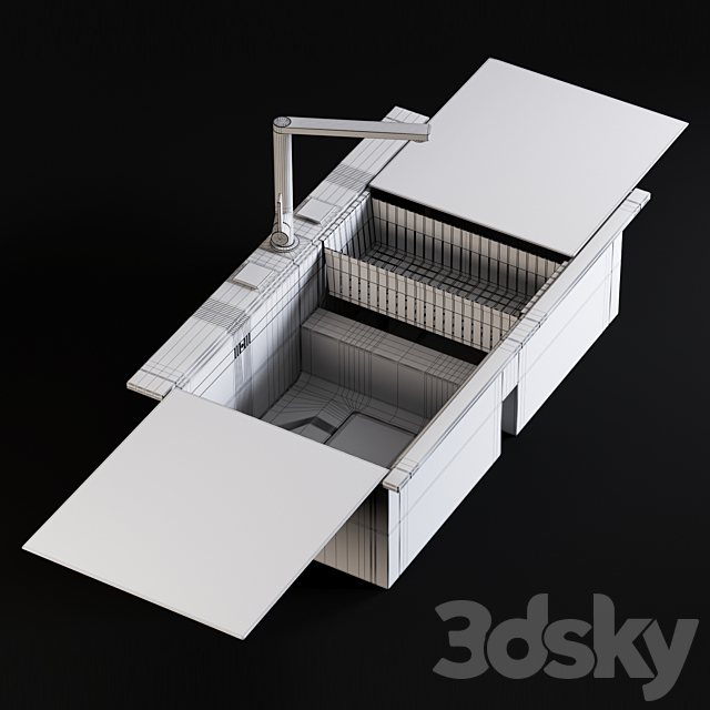 Sink Linea Mixer Smeg 3DS Max Model - thumbnail 3