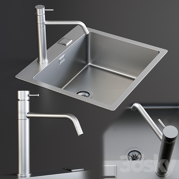 Sink Mira Mixer Inox 3DS Max - thumbnail 1