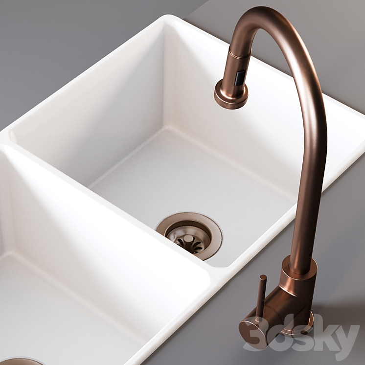 Sink Oldham and Mixer Royden 3DS Max Model - thumbnail 2