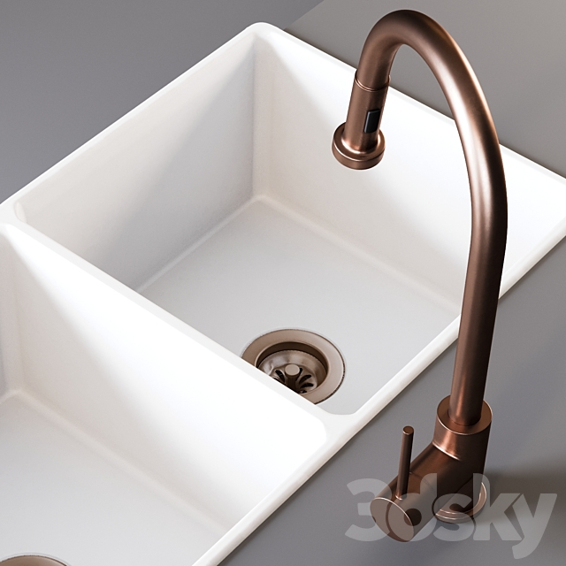 Sink Oldham and Mixer Royden 3DS Max Model - thumbnail 2