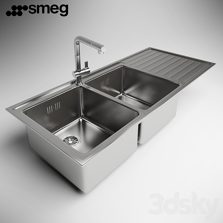 Sink Smeg LM116D 3DS Max - thumbnail 1