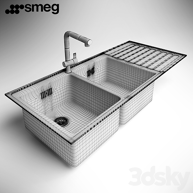 Sink Smeg LM116D 3DS Max - thumbnail 2