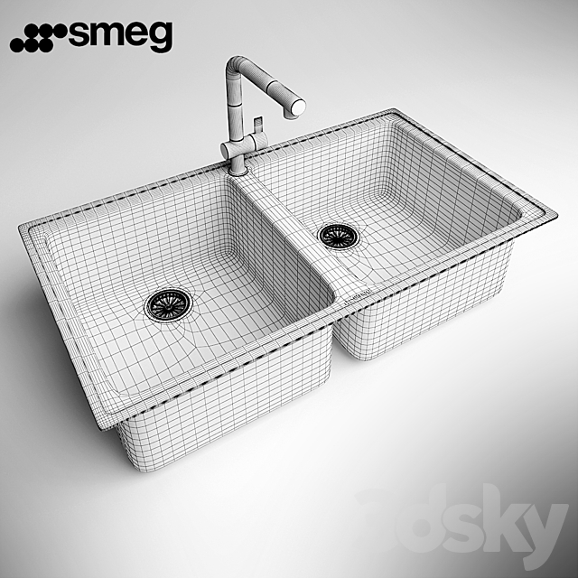 Sink Smeg LTS902-2 3DS Max Model - thumbnail 3