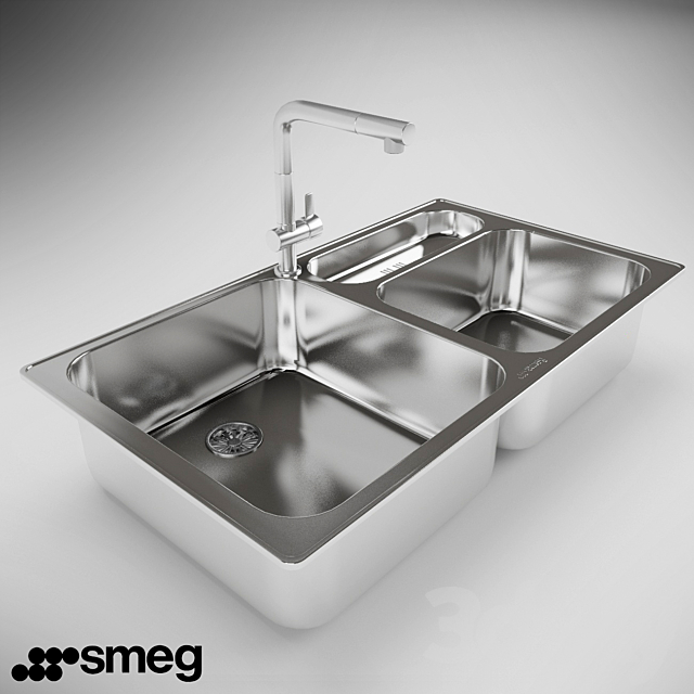 Sink Smeg LTS903-2 3ds Max - thumbnail 1