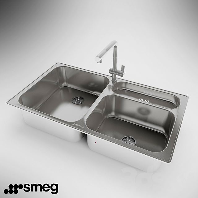 Sink Smeg LTS903-2 3ds Max - thumbnail 2