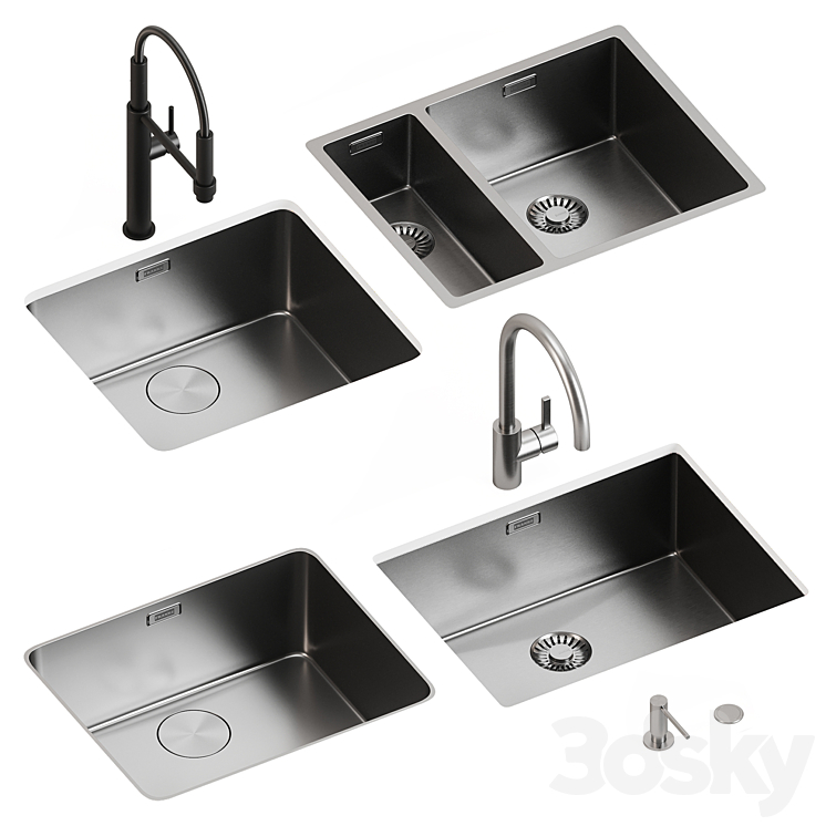 Sinks and faucets Franke 3DS Max Model - thumbnail 1