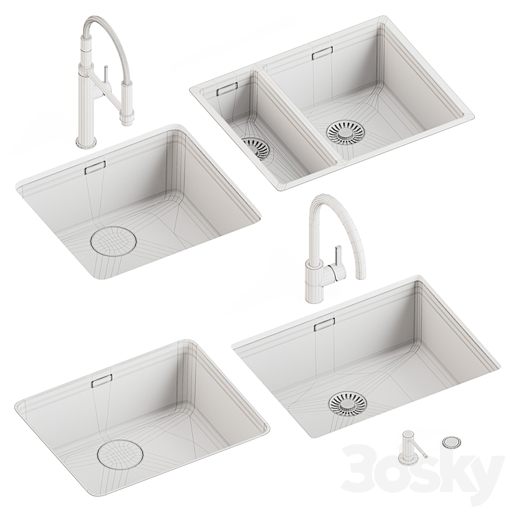 Sinks and faucets Franke 3DS Max Model - thumbnail 2