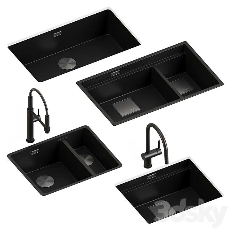 Sinks and faucets Franke 3DS Max - thumbnail 1