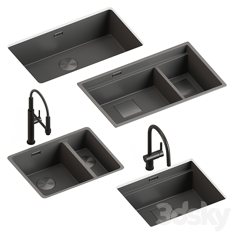 Sinks and faucets Franke 3DS Max - thumbnail 2