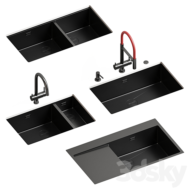 Sinks and faucets Omoikiri 3DS Max Model - thumbnail 2