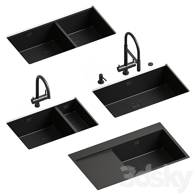 Sinks and faucets Omoikiri 3DS Max Model - thumbnail 3