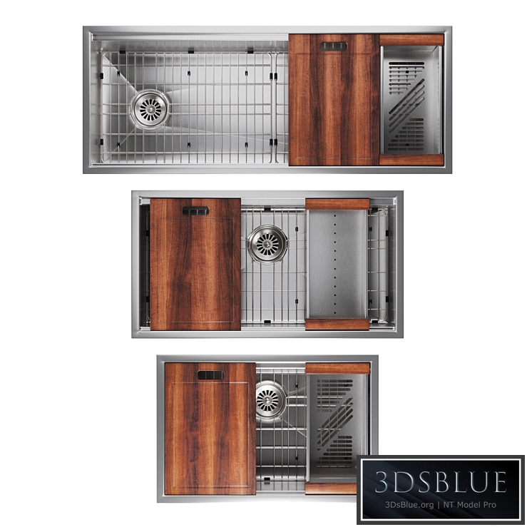 “ZLINE kitchen sink set Garmisch | 27″” 33″” 45″”” 3DS Max - thumbnail 3