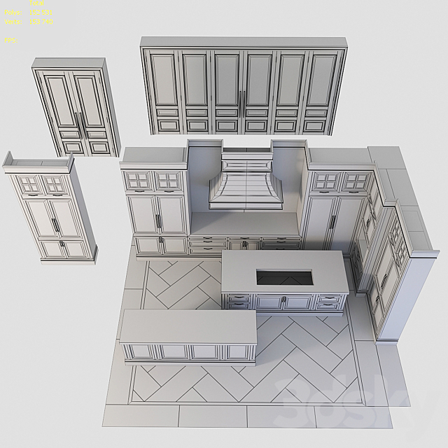 Small kitchen set 3DSMax File - thumbnail 3