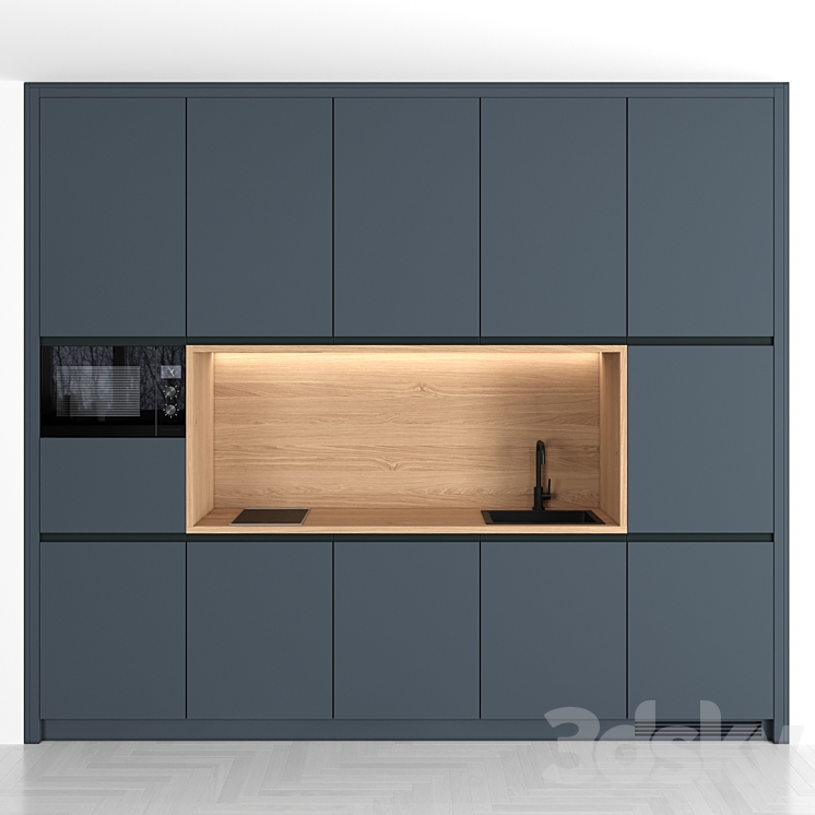 Small Modern Kitchen 85 3DS Max - thumbnail 1