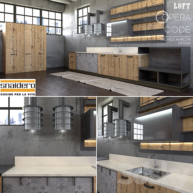 Snaidero Loft kitchen 3DSMax File - thumbnail 1