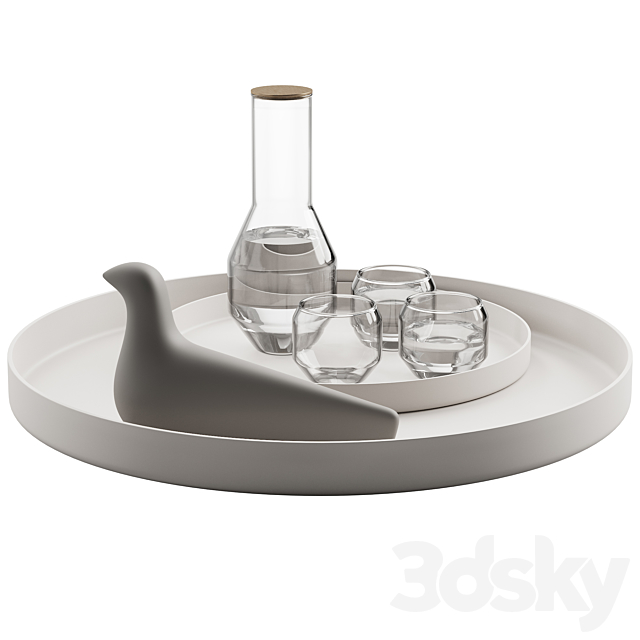 061_Kitchen decor set DISHES atipico angolo carafe set 01 3DSMax File - thumbnail 5