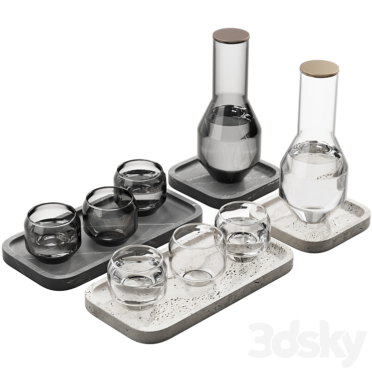 130 dishes decor set 05 salvatori atipico angolo 3DS Max Model - thumbnail 1