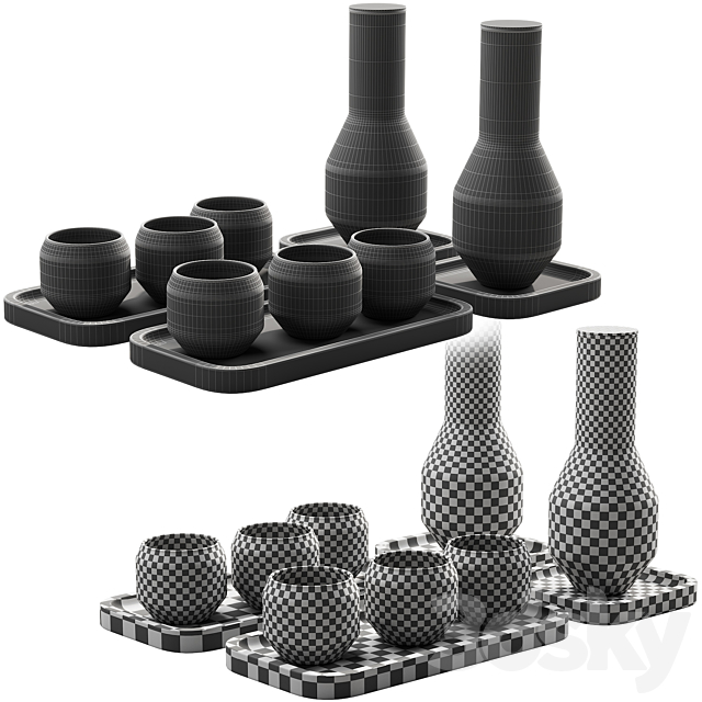 130 dishes decor set 05 salvatori atipico angolo 3DSMax File - thumbnail 7