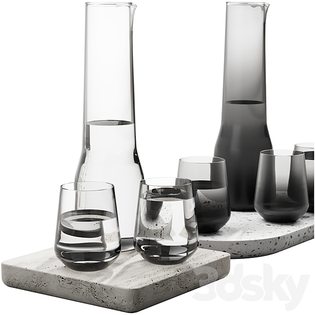 132 dishes decor set 07 iittala essence clear and smoked 3DSMax File - thumbnail 5