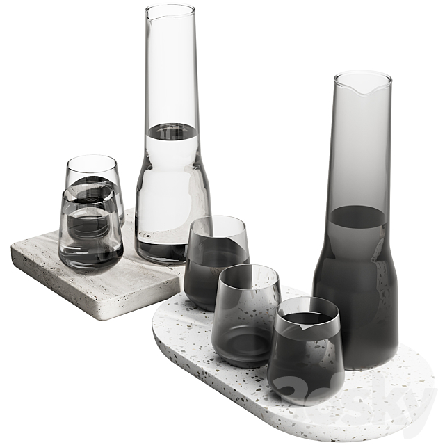 132 dishes decor set 07 iittala essence clear and smoked 3DSMax File - thumbnail 6