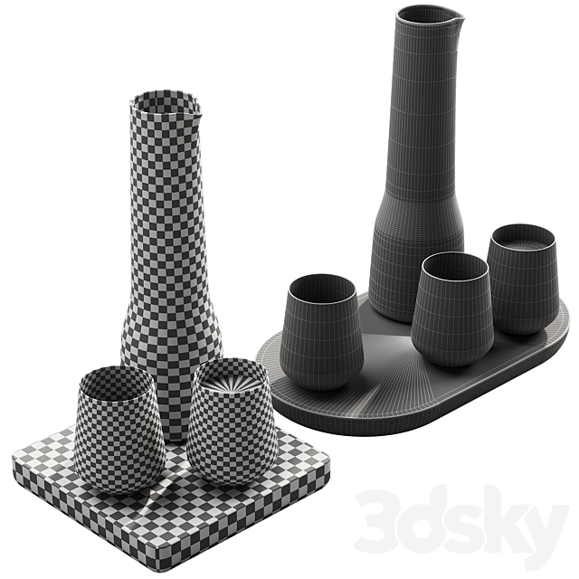 132 dishes decor set 07 iittala essence clear and smoked 3DSMax File - thumbnail 7