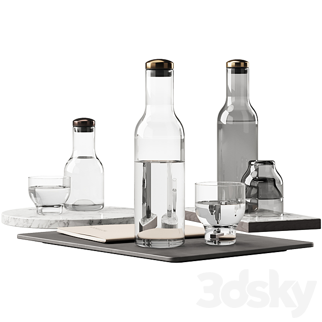 136 dishes decor set 09 MENU Bottle Carafe by Norm P01 3DSMax File - thumbnail 3