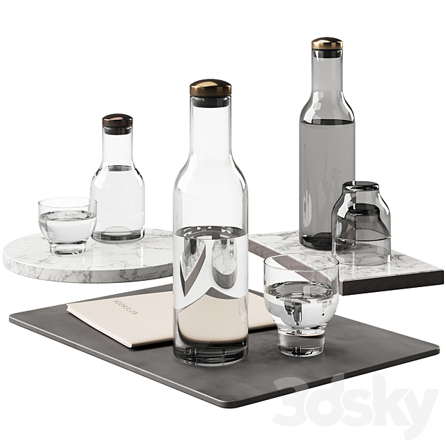 136 dishes decor set 09 MENU Bottle Carafe by Norm P01 3DSMax File - thumbnail 4