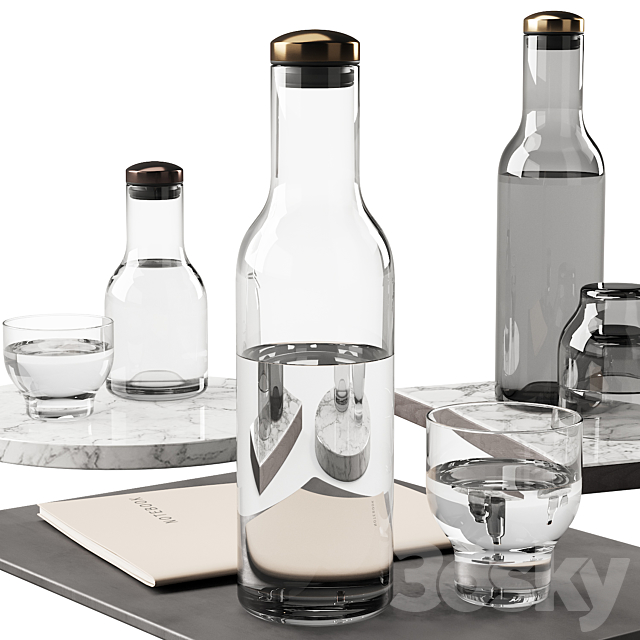 136 dishes decor set 09 MENU Bottle Carafe by Norm P01 3DSMax File - thumbnail 5